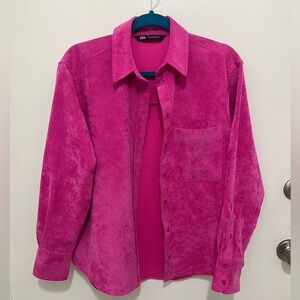 Vibrant Pink Button-Up Shirt